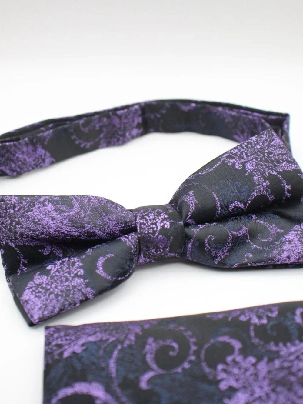 Paisley Pre-tied Bow Tie, Pocket Square, and Cuff Links Set